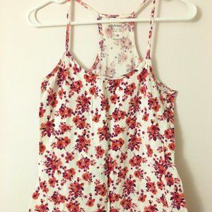 Cute Pink Floral Tank Top
